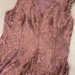 Adrianna lapel Purple lined embroider dress size 14